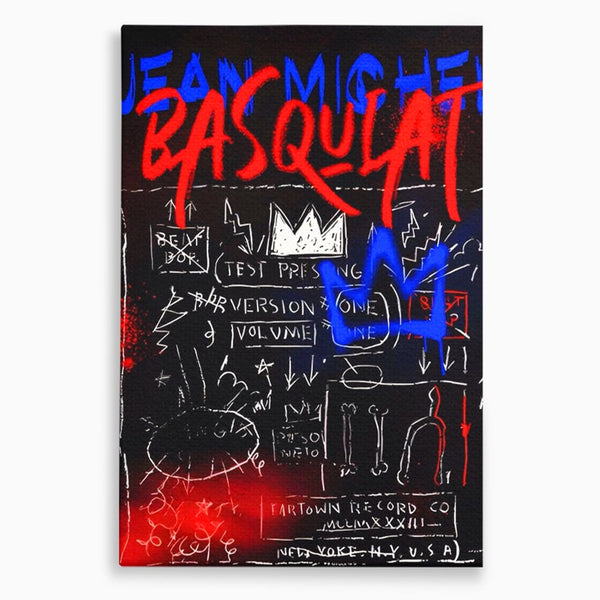 Tablou Canvas Premium LuxCanva® A1407, Jean-Michel Basquiat , Room, Artist, Graffiti SAMO, Arta Stradala, Living, Culori Vibrante