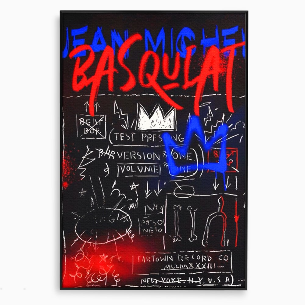 Tablou Canvas Premium LuxCanva® A1407, Jean-Michel Basquiat , Room, Artist, Graffiti SAMO, Arta Stradala, Living, Culori Vibrante