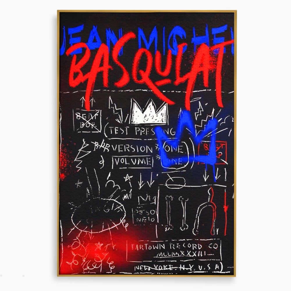 Tablou Canvas Premium LuxCanva® A1407, Jean-Michel Basquiat , Room, Artist, Graffiti SAMO, Arta Stradala, Living, Culori Vibrante