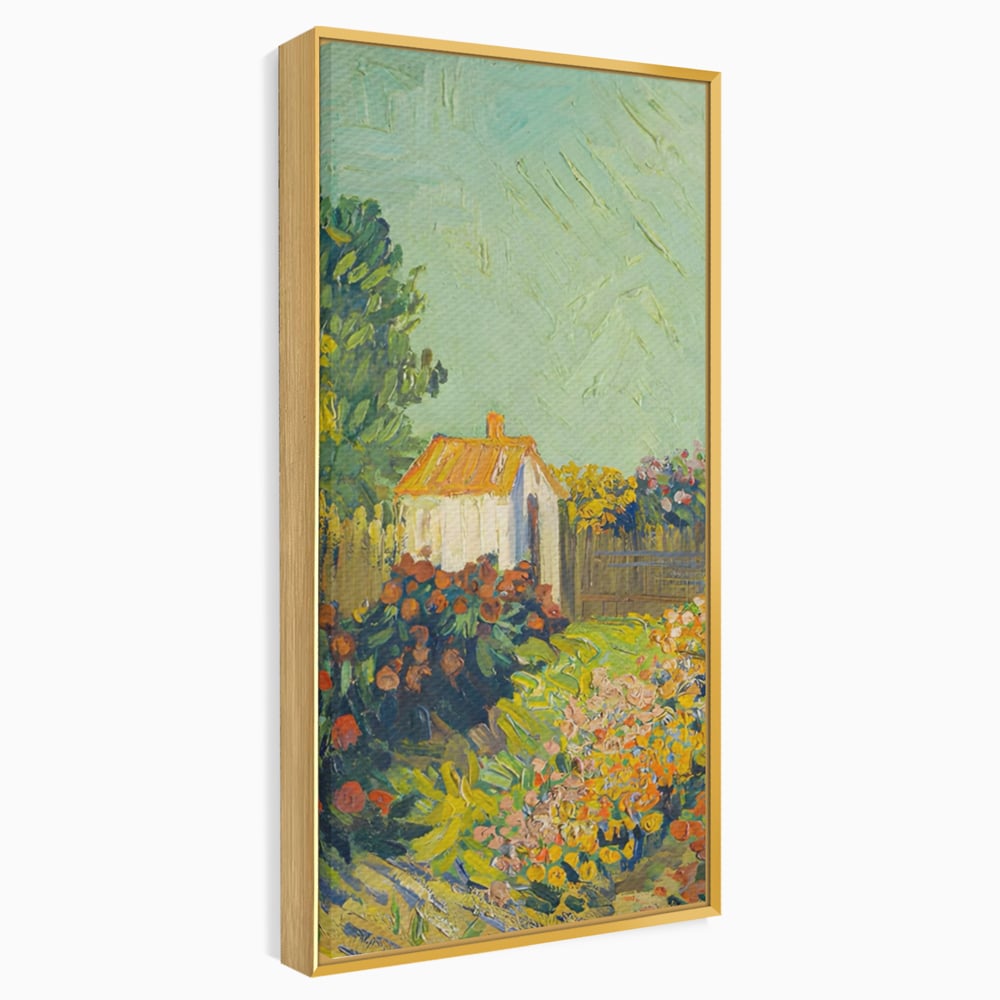 Tablou Canvas Premium LuxCanva® A1411, Garden Vintage , Room, Gradina, Casa, Flori, Arta, Studio, Culori Vibrante