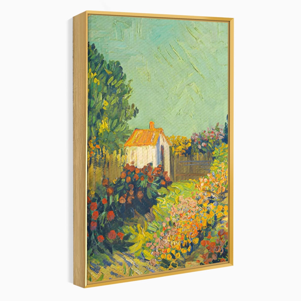 Tablou Canvas Premium LuxCanva® A1411, Garden Vintage , Room, Gradina, Casa, Flori, Arta, Studio, Culori Vibrante