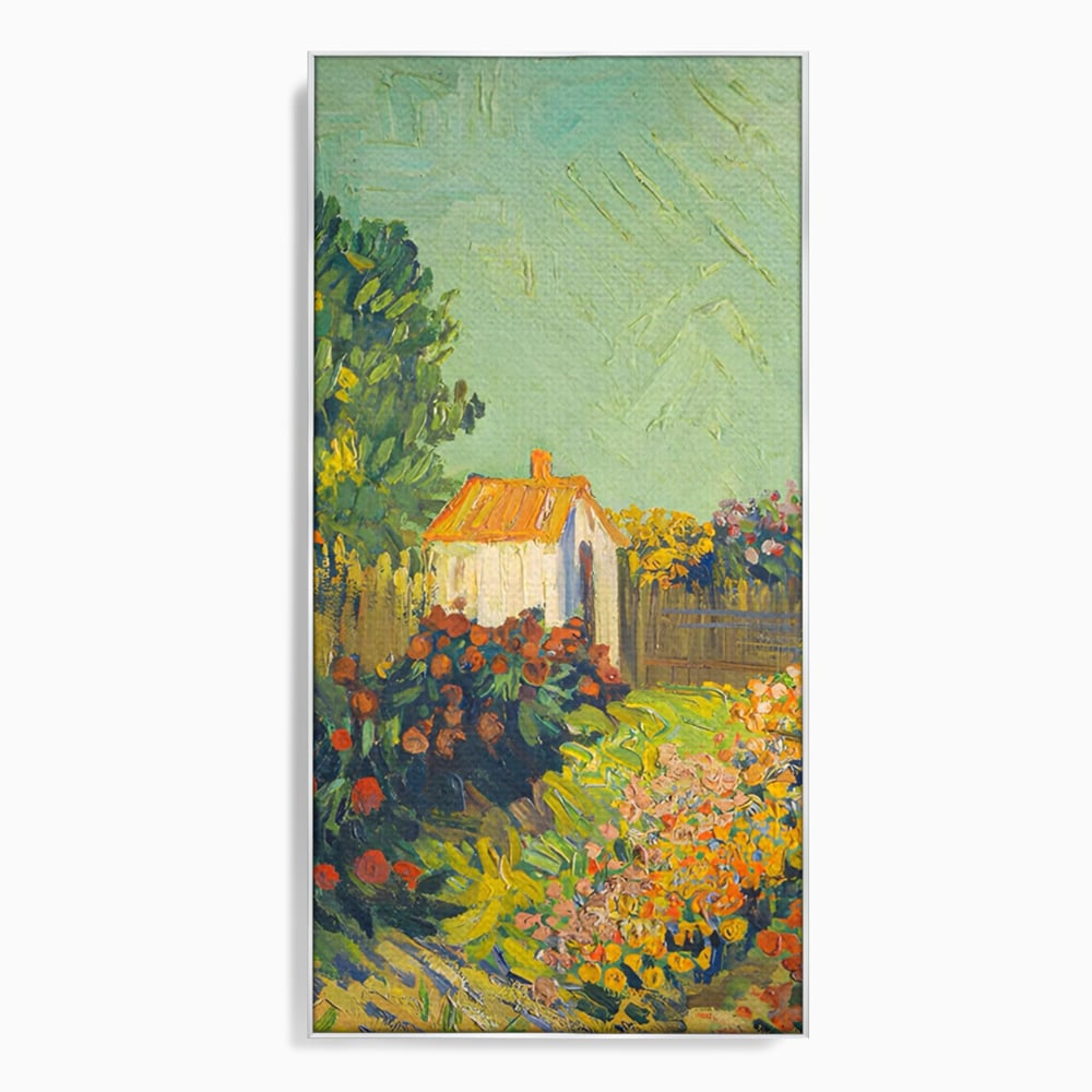 Tablou Canvas Premium LuxCanva® A1411, Garden Vintage , Room, Gradina, Casa, Flori, Arta, Studio, Culori Vibrante