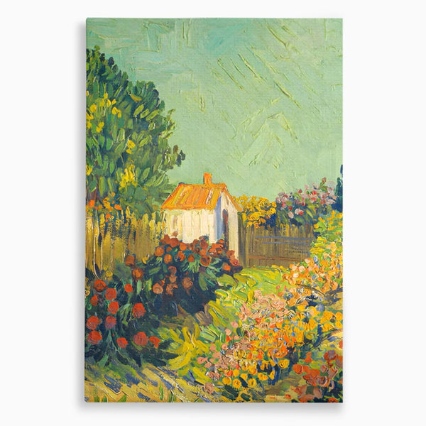 Tablou Canvas Premium LuxCanva® A1411, Garden Vintage , Room, Gradina, Casa, Flori, Arta, Studio, Culori Vibrante