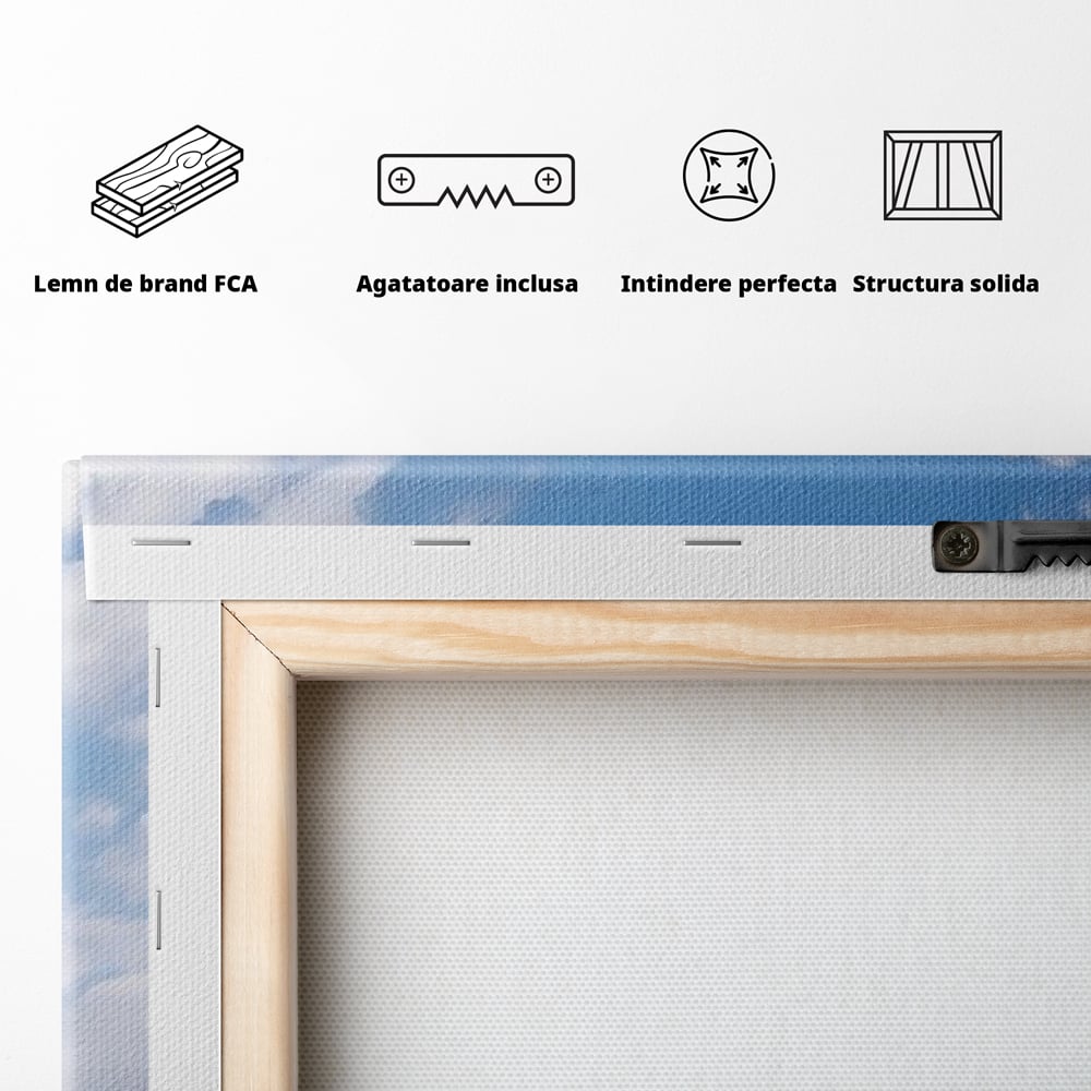 Leinwandbilder Premium LuxCanva® A1414, Der Flieger , Zimmer, Heißluftballon, Reisen, farbenfroh, Abenteuer, Wohnen, leuchtende Farben