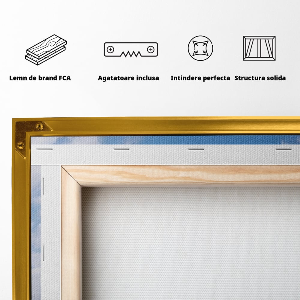Leinwandbilder Premium LuxCanva® A1414, Der Flieger , Zimmer, Heißluftballon, Reisen, farbenfroh, Abenteuer, Wohnen, leuchtende Farben