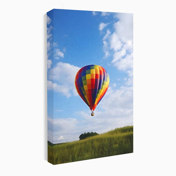 Leinwandbilder Premium LuxCanva® A1414, Der Flieger , Zimmer, Heißluftballon, Reisen, farbenfroh, Abenteuer, Wohnen, leuchtende Farben