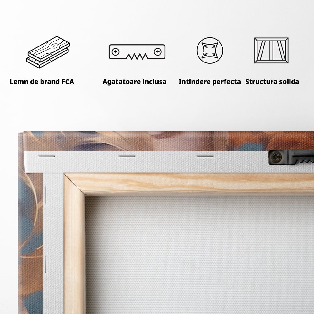 Tablou Canvas Premium LuxCanva® A1416, Angel Face , Living Room, Frumusete, Inger, Rose, Decorativ, Culori Vibrante
