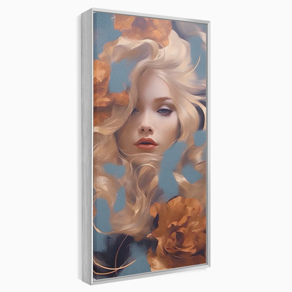 Tablou Canvas Premium LuxCanva® A1416, Angel Face , Living Room, Frumusete, Inger, Rose, Decorativ, Culori Vibrante