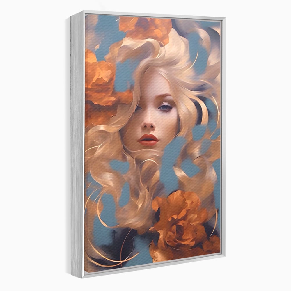 Tablou Canvas Premium LuxCanva® A1416, Angel Face , Living Room, Frumusete, Inger, Rose, Decorativ, Culori Vibrante