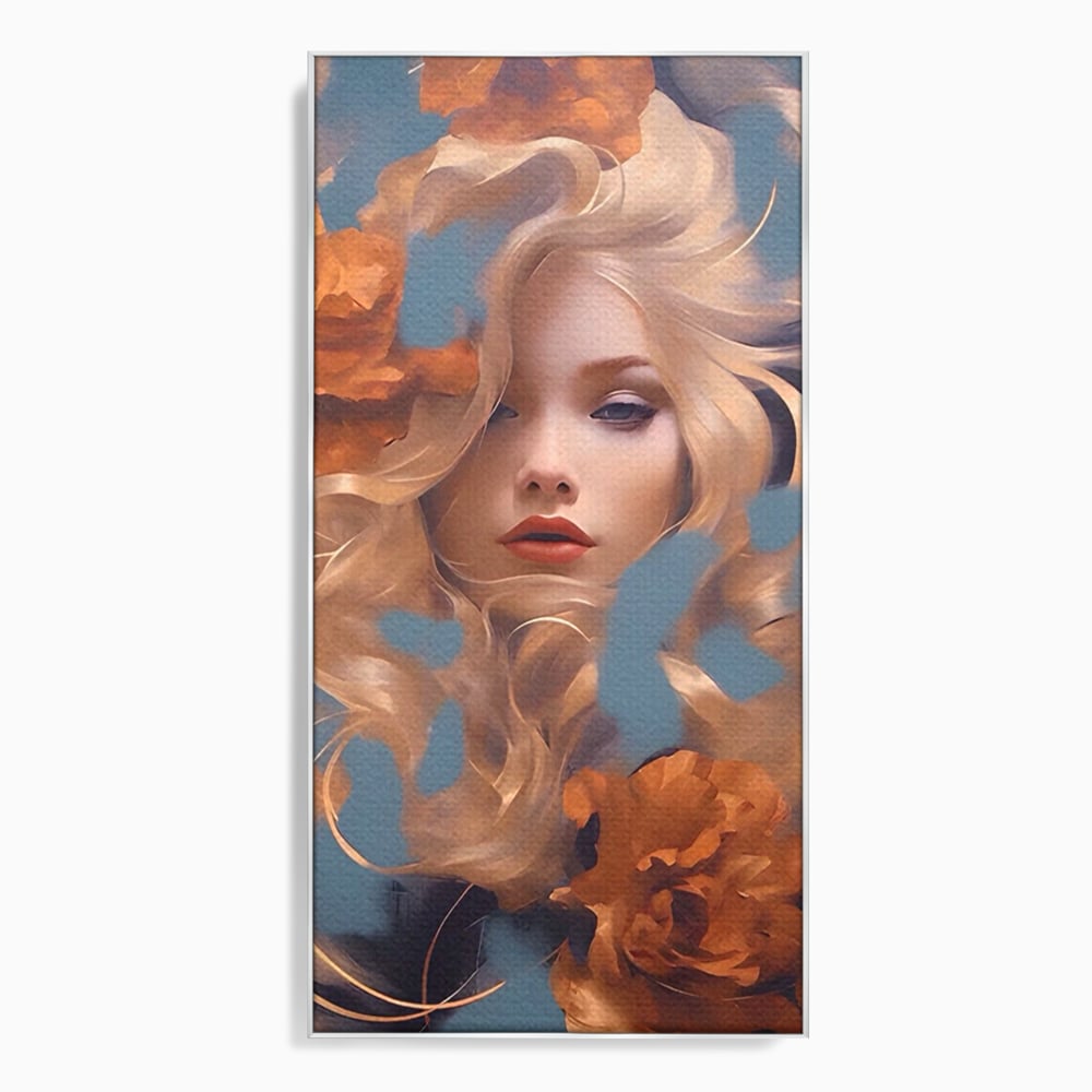 Tablou Canvas Premium LuxCanva® A1416, Angel Face , Living Room, Frumusete, Inger, Rose, Decorativ, Culori Vibrante