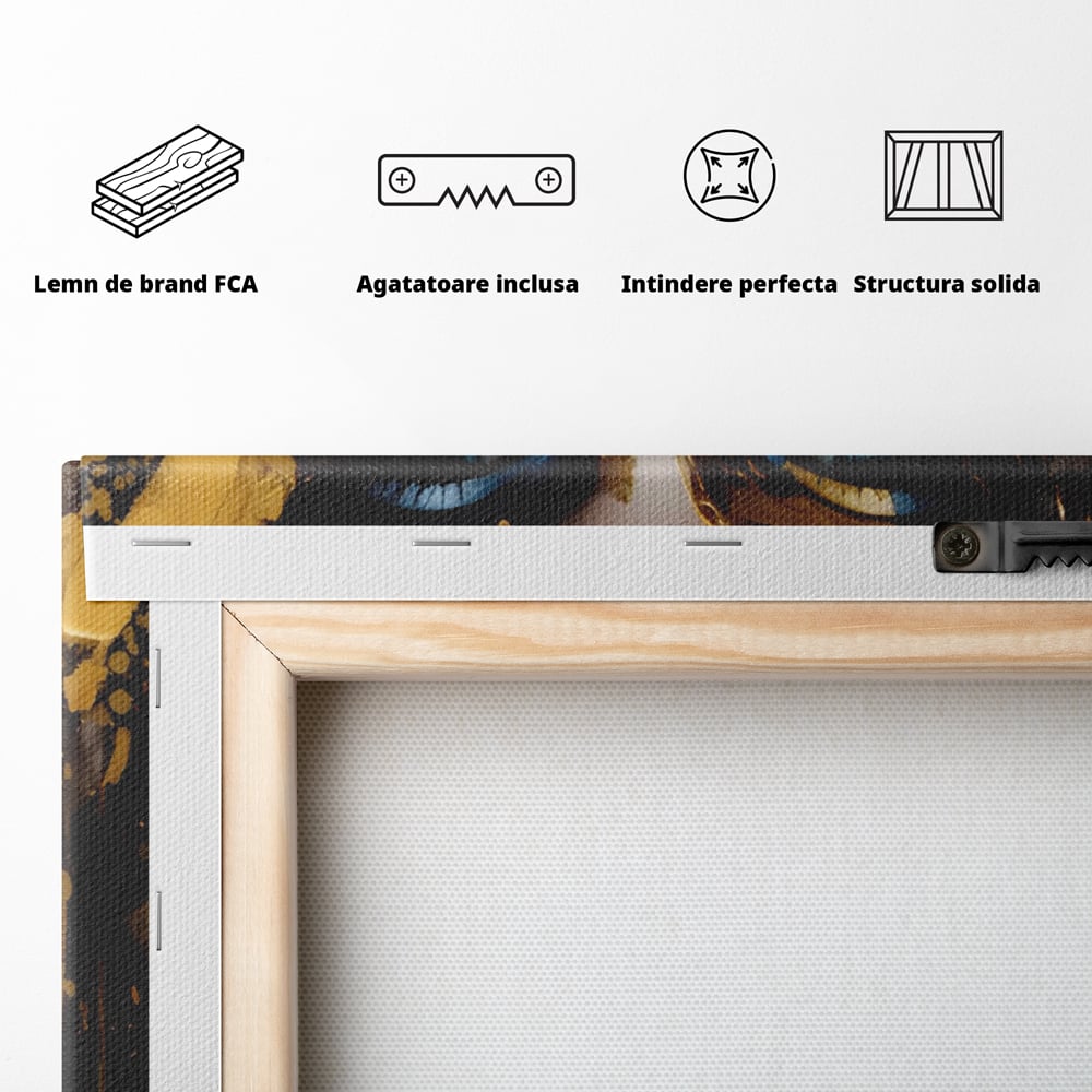 Tablou Canvas Premium LuxCanva® A1419, Gold Girl , Living Room, Femeie, Auriu, Senzual, Frumusete, Decorativ, Culori Vibrante