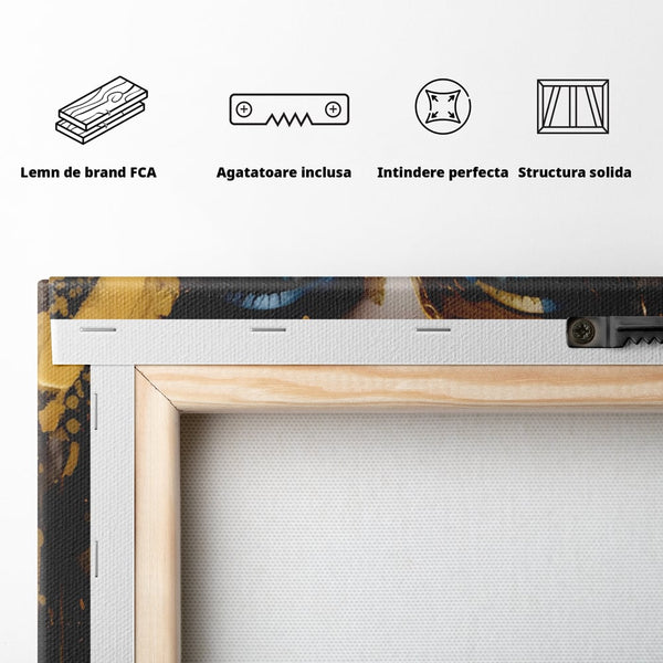 Tablou Canvas Premium LuxCanva® A1419, Gold Girl , Living Room, Femeie, Auriu, Senzual, Frumusete, Decorativ, Culori Vibrante