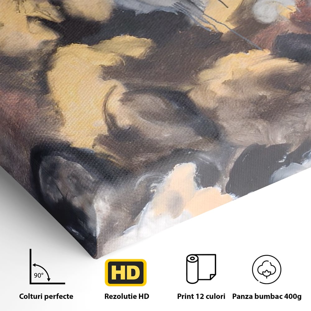 Tablou Canvas Premium LuxCanva® A1422, Amestec De Culori , Living, Expresionism, Artist, Abstract, Pictura, Dormitor, Decorativ, Culori Vibrante