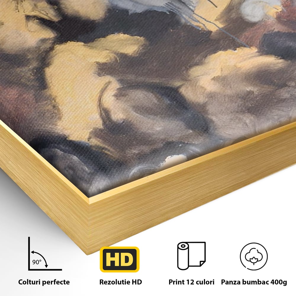 Tablou Canvas Premium LuxCanva® A1422, Amestec De Culori , Living, Expresionism, Artist, Abstract, Pictura, Dormitor, Decorativ, Culori Vibrante