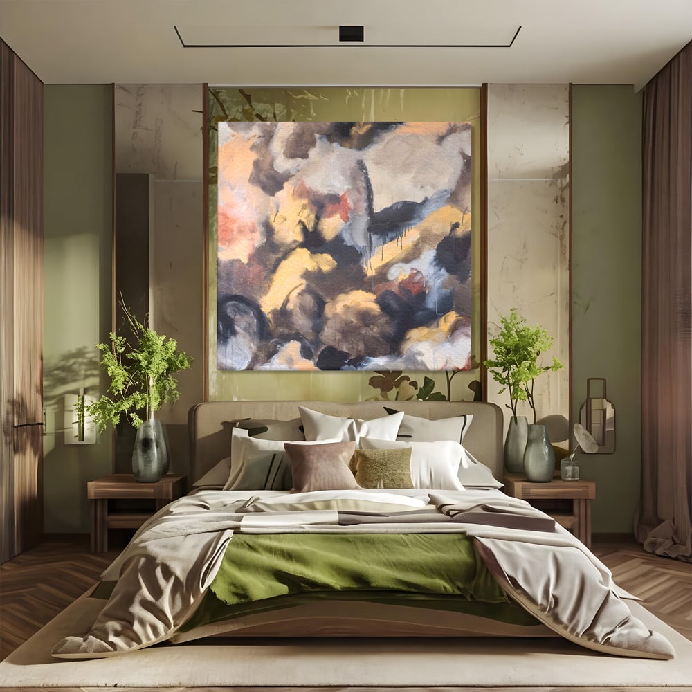 Tablou Canvas Premium LuxCanva® A1422, Amestec De Culori , Living, Expresionism, Artist, Abstract, Pictura, Dormitor, Decorativ, Culori Vibrante
