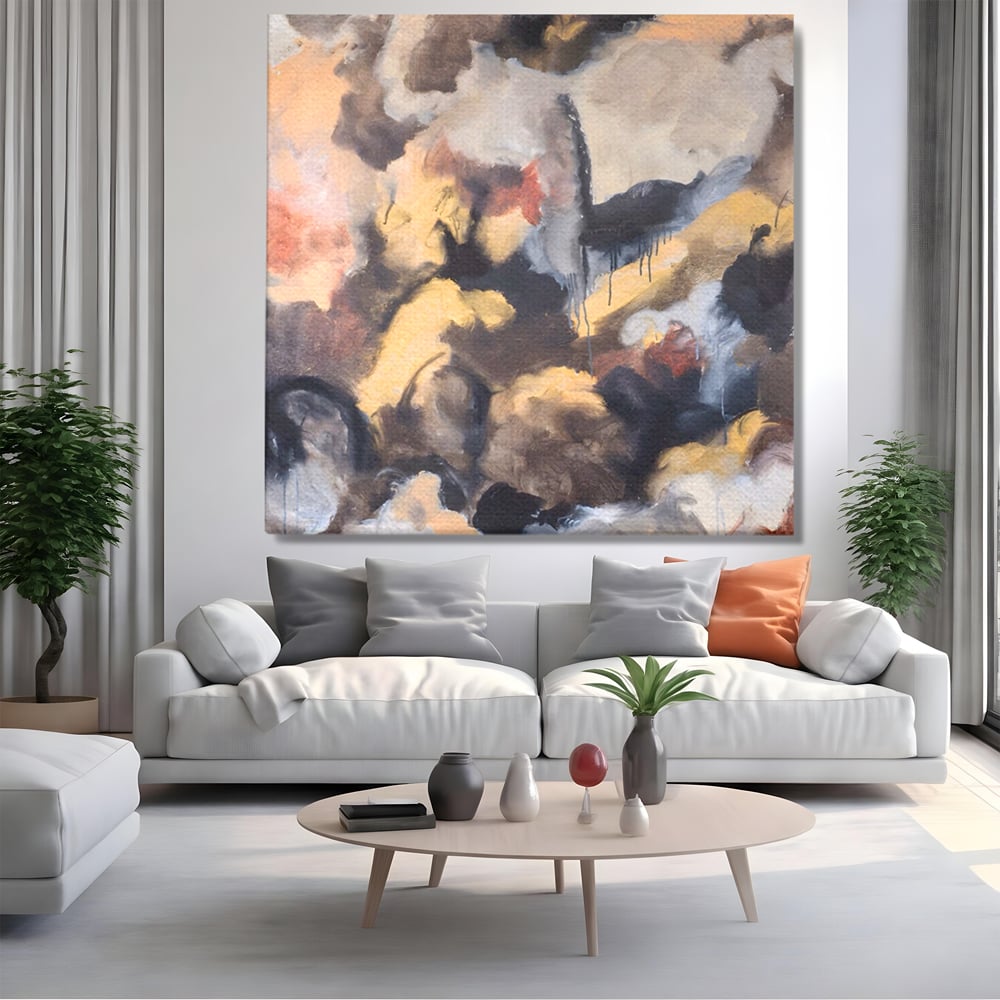 Tablou Canvas Premium LuxCanva® A1422, Amestec De Culori , Living, Expresionism, Artist, Abstract, Pictura, Dormitor, Decorativ, Culori Vibrante