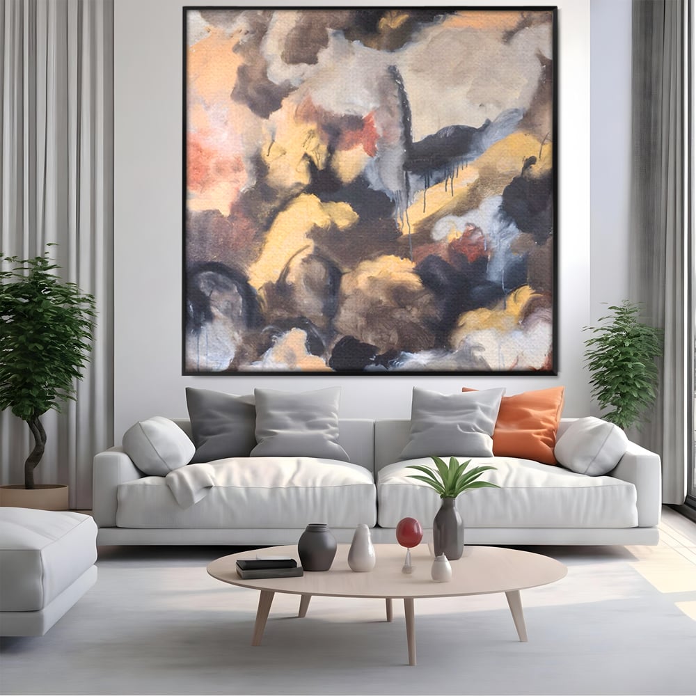 Tablou Canvas Premium LuxCanva® A1422, Amestec De Culori , Living, Expresionism, Artist, Abstract, Pictura, Dormitor, Decorativ, Culori Vibrante