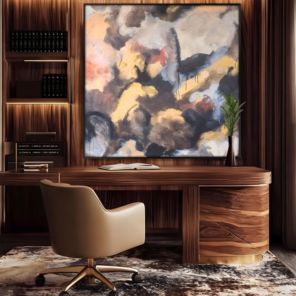 Tablou Canvas Premium LuxCanva® A1422, Amestec De Culori , Living, Expresionism, Artist, Abstract, Pictura, Dormitor, Decorativ, Culori Vibrante