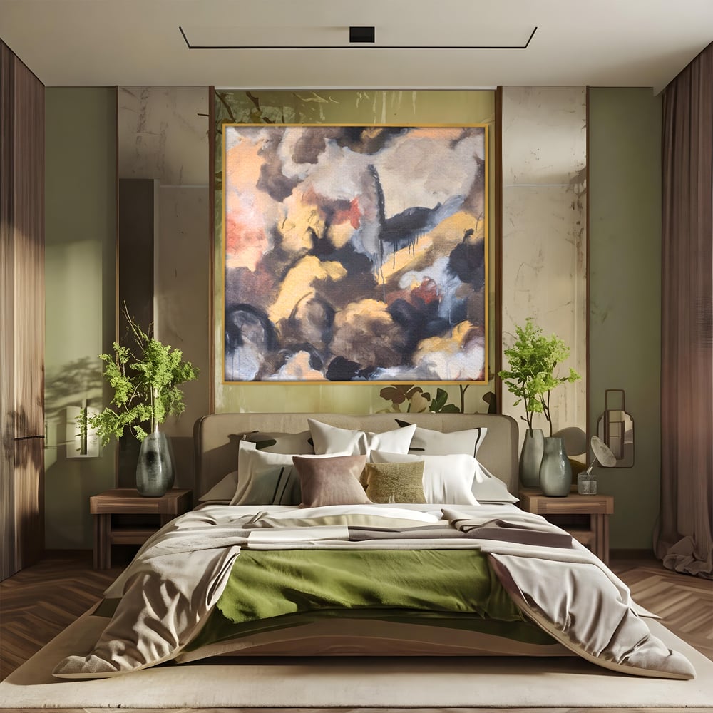 Tablou Canvas Premium LuxCanva® A1422, Amestec De Culori , Living, Expresionism, Artist, Abstract, Pictura, Dormitor, Decorativ, Culori Vibrante