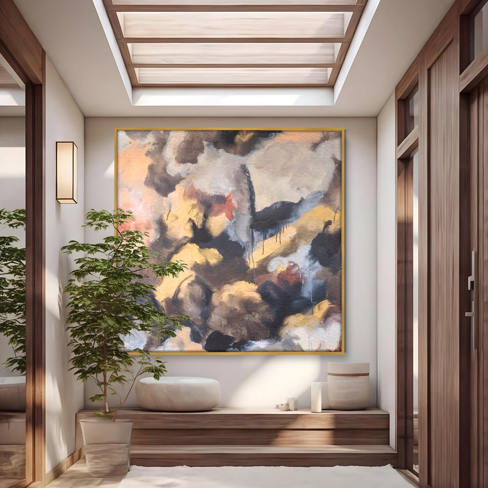 Tablou Canvas Premium LuxCanva® A1422, Amestec De Culori , Living, Expresionism, Artist, Abstract, Pictura, Dormitor, Decorativ, Culori Vibrante