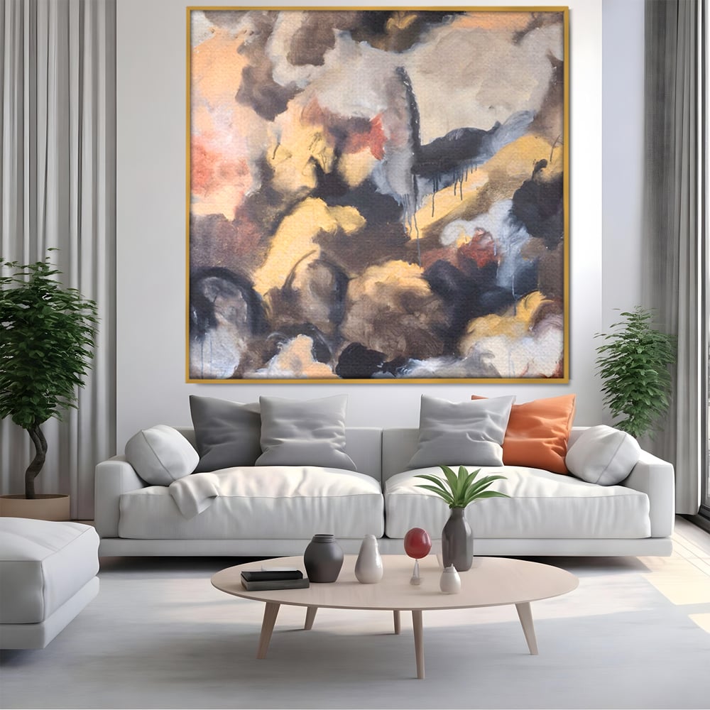 Tablou Canvas Premium LuxCanva® A1422, Amestec De Culori , Living, Expresionism, Artist, Abstract, Pictura, Dormitor, Decorativ, Culori Vibrante