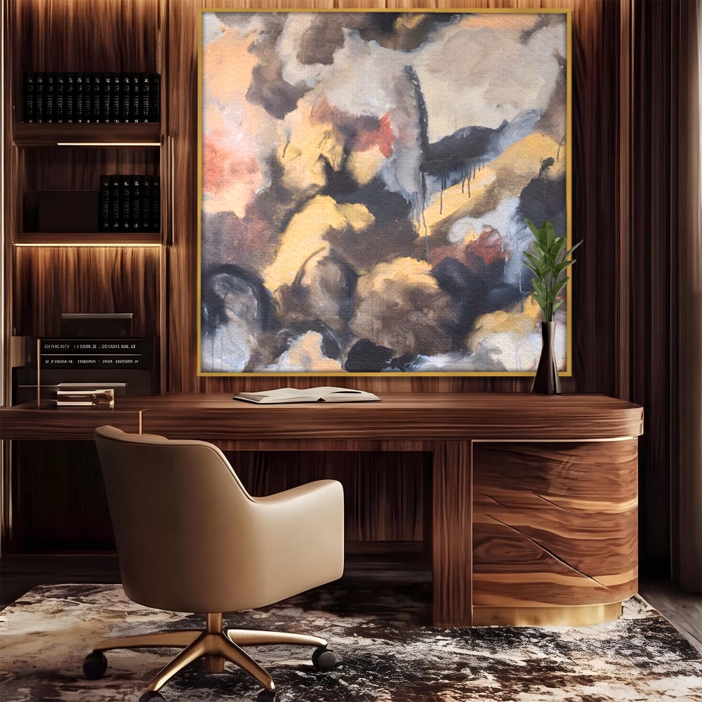 Tablou Canvas Premium LuxCanva® A1422, Amestec De Culori , Living, Expresionism, Artist, Abstract, Pictura, Dormitor, Decorativ, Culori Vibrante