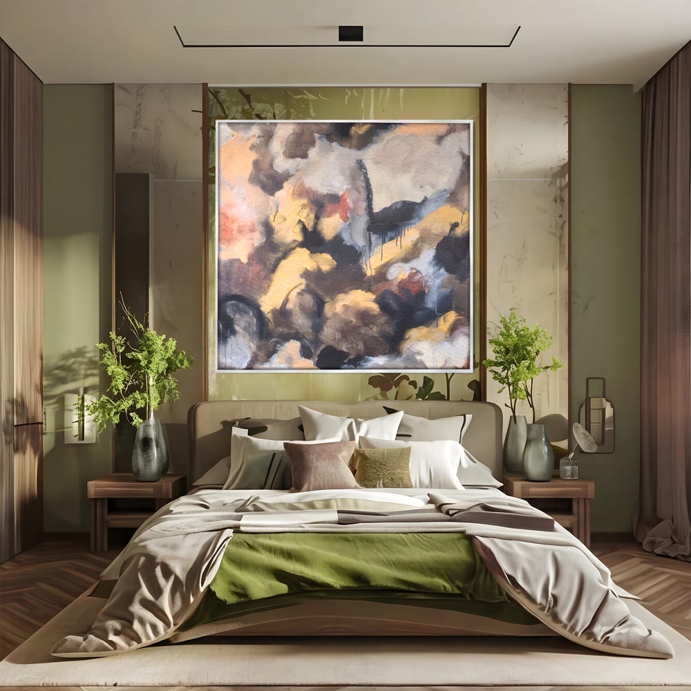 Tablou Canvas Premium LuxCanva® A1422, Amestec De Culori , Living, Expresionism, Artist, Abstract, Pictura, Dormitor, Decorativ, Culori Vibrante