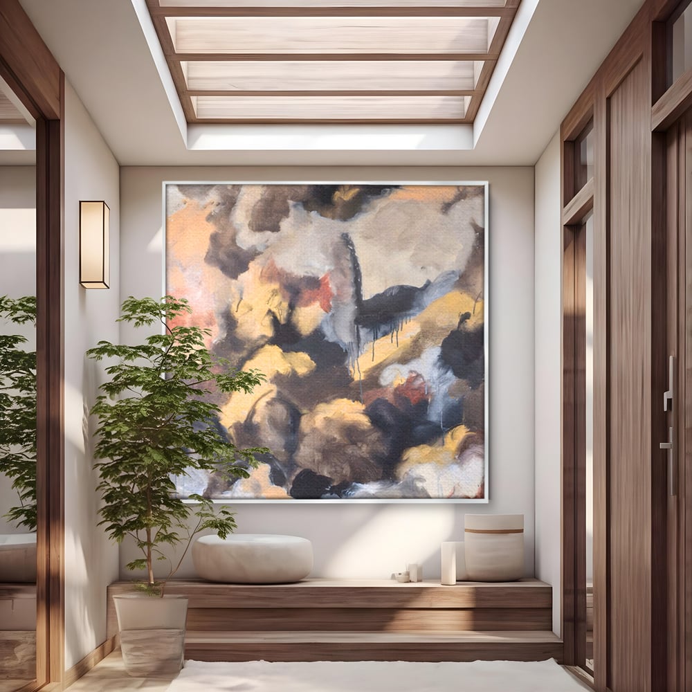 Tablou Canvas Premium LuxCanva® A1422, Amestec De Culori , Living, Expresionism, Artist, Abstract, Pictura, Dormitor, Decorativ, Culori Vibrante