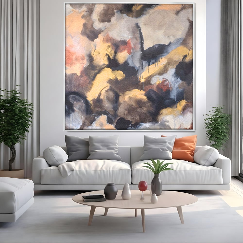 Tablou Canvas Premium LuxCanva® A1422, Amestec De Culori , Living, Expresionism, Artist, Abstract, Pictura, Dormitor, Decorativ, Culori Vibrante