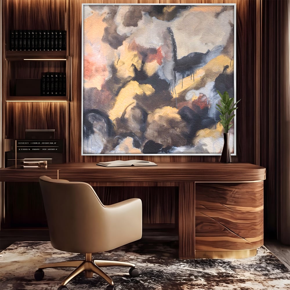 Tablou Canvas Premium LuxCanva® A1422, Amestec De Culori , Living, Expresionism, Artist, Abstract, Pictura, Dormitor, Decorativ, Culori Vibrante