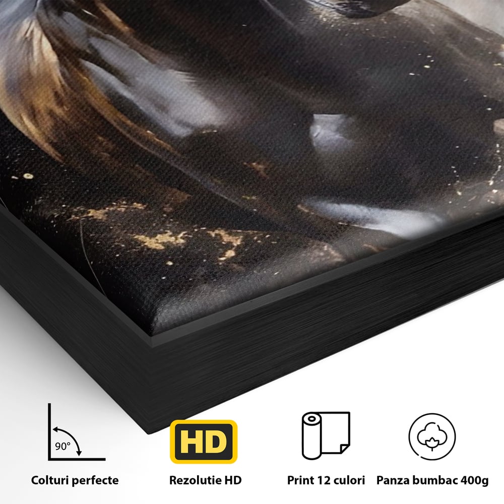 Tablou Canvas Premium LuxCanva® A1423, Elegant Horse ,  Living, Cal, Animal. Curse, Decorativ, Room, Culori Vibrante