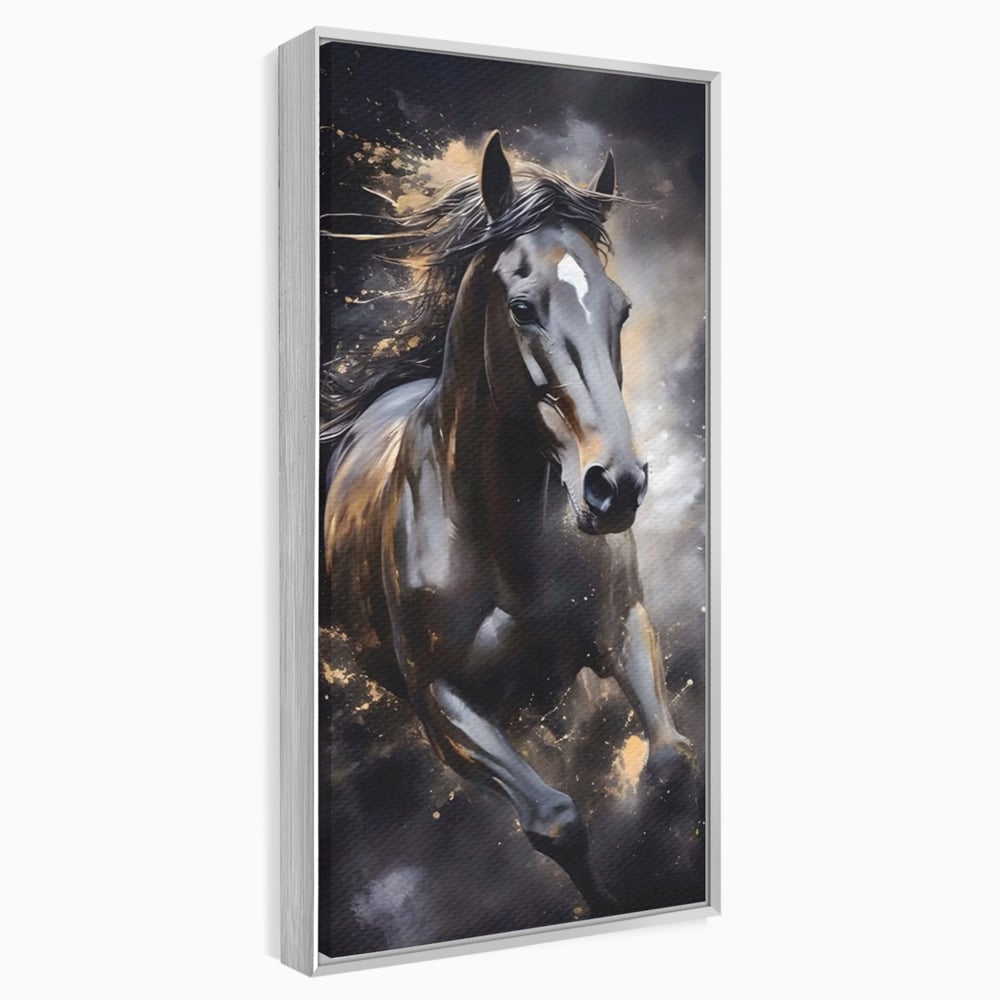 Tablou Canvas Premium LuxCanva® A1423, Elegant Horse ,  Living, Cal, Animal. Curse, Decorativ, Room, Culori Vibrante