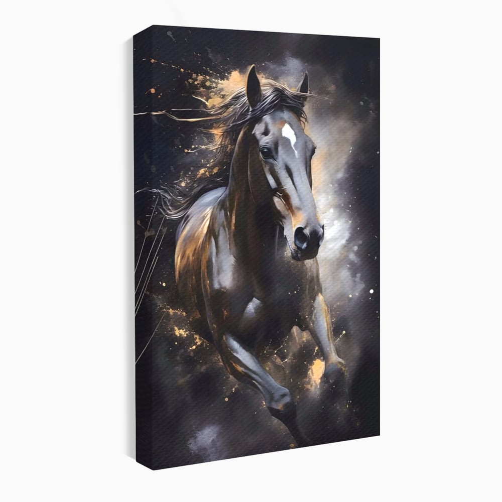 Tablou Canvas Premium LuxCanva® A1423, Elegant Horse ,  Living, Cal, Animal. Curse, Decorativ, Room, Culori Vibrante