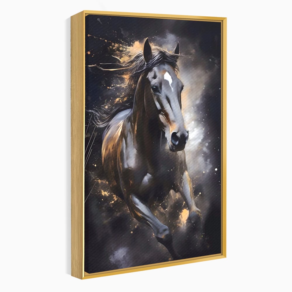 Tablou Canvas Premium LuxCanva® A1423, Elegant Horse ,  Living, Cal, Animal. Curse, Decorativ, Room, Culori Vibrante