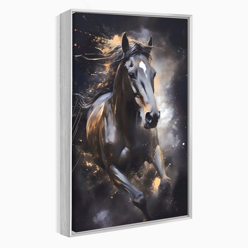 Tablou Canvas Premium LuxCanva® A1423, Elegant Horse ,  Living, Cal, Animal. Curse, Decorativ, Room, Culori Vibrante