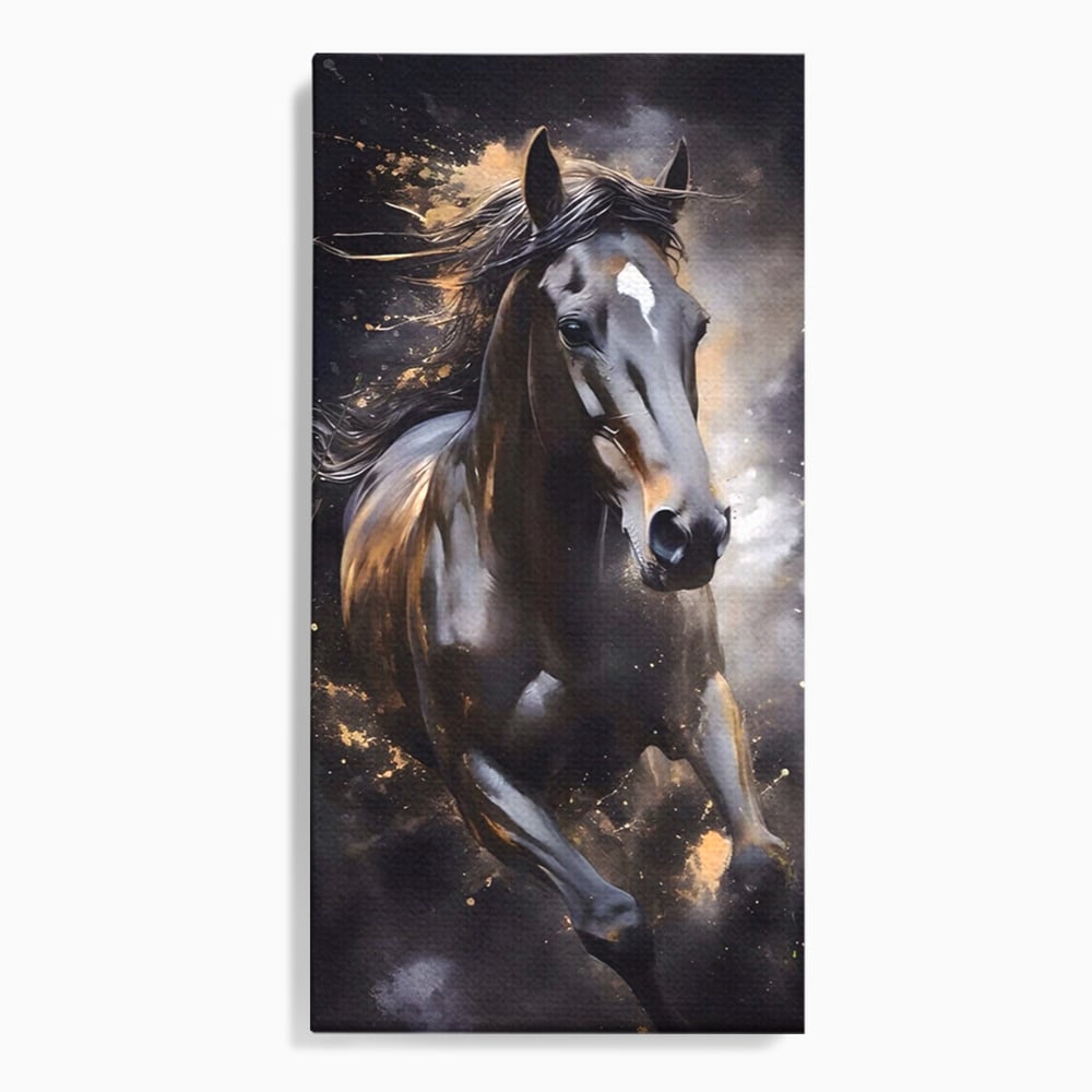 Tablou Canvas Premium LuxCanva® A1423, Elegant Horse ,  Living, Cal, Animal. Curse, Decorativ, Room, Culori Vibrante