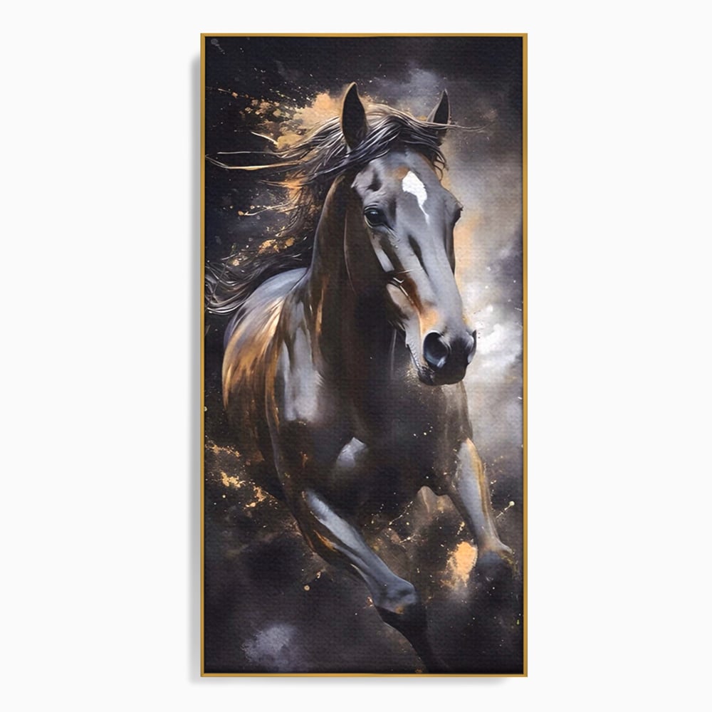 Tablou Canvas Premium LuxCanva® A1423, Elegant Horse ,  Living, Cal, Animal. Curse, Decorativ, Room, Culori Vibrante