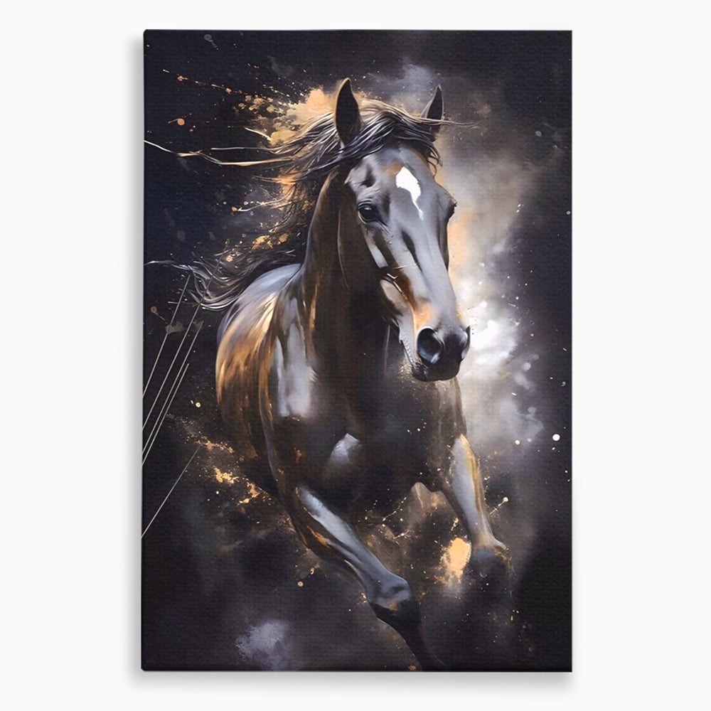 Tablou Canvas Premium LuxCanva® A1423, Elegant Horse ,  Living, Cal, Animal. Curse, Decorativ, Room, Culori Vibrante
