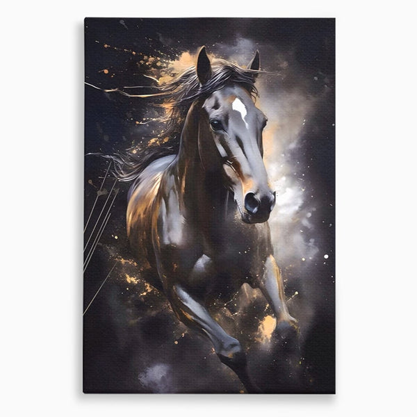 Tablou Canvas Premium LuxCanva® A1423, Elegant Horse ,  Living, Cal, Animal. Curse, Decorativ, Room, Culori Vibrante