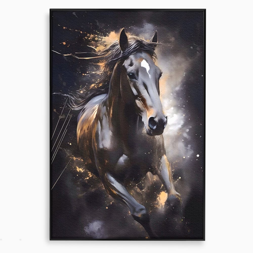 Tablou Canvas Premium LuxCanva® A1423, Elegant Horse ,  Living, Cal, Animal. Curse, Decorativ, Room, Culori Vibrante