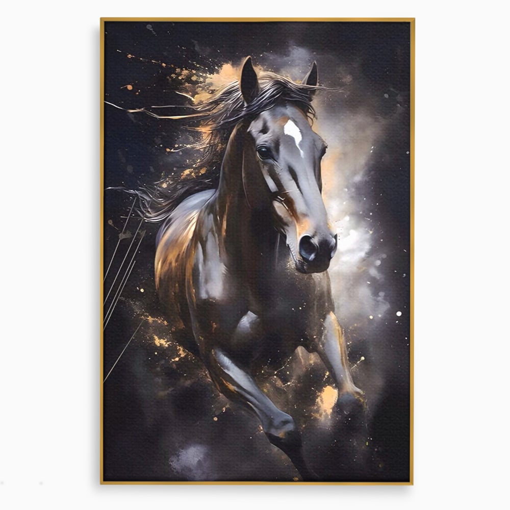 Tablou Canvas Premium LuxCanva® A1423, Elegant Horse ,  Living, Cal, Animal. Curse, Decorativ, Room, Culori Vibrante