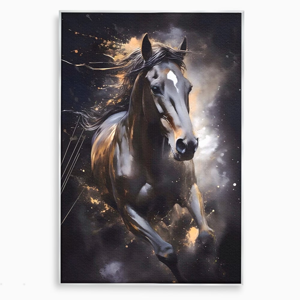Tablou Canvas Premium LuxCanva® A1423, Elegant Horse ,  Living, Cal, Animal. Curse, Decorativ, Room, Culori Vibrante
