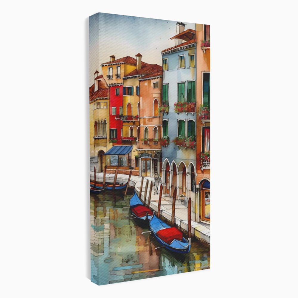 Leinwandbilder Premium LuxCanva® A1430, Die Architektur von Venedig , Zimmer, Stadt, Gondel, Gondel, Spaziergang, Urlaub, Ferien, Wohnen, lebendige Farben