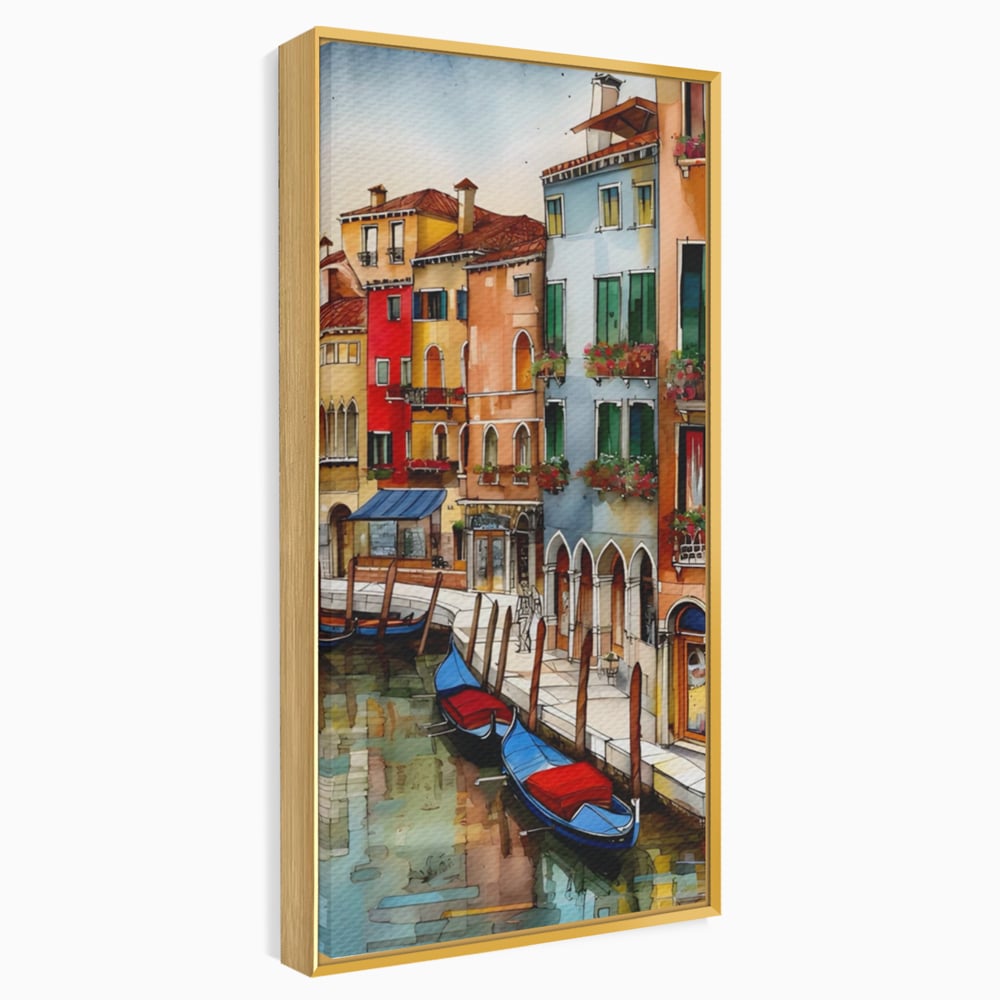 Leinwandbilder Premium LuxCanva® A1430, Die Architektur von Venedig , Zimmer, Stadt, Gondel, Gondel, Spaziergang, Urlaub, Ferien, Wohnen, lebendige Farben