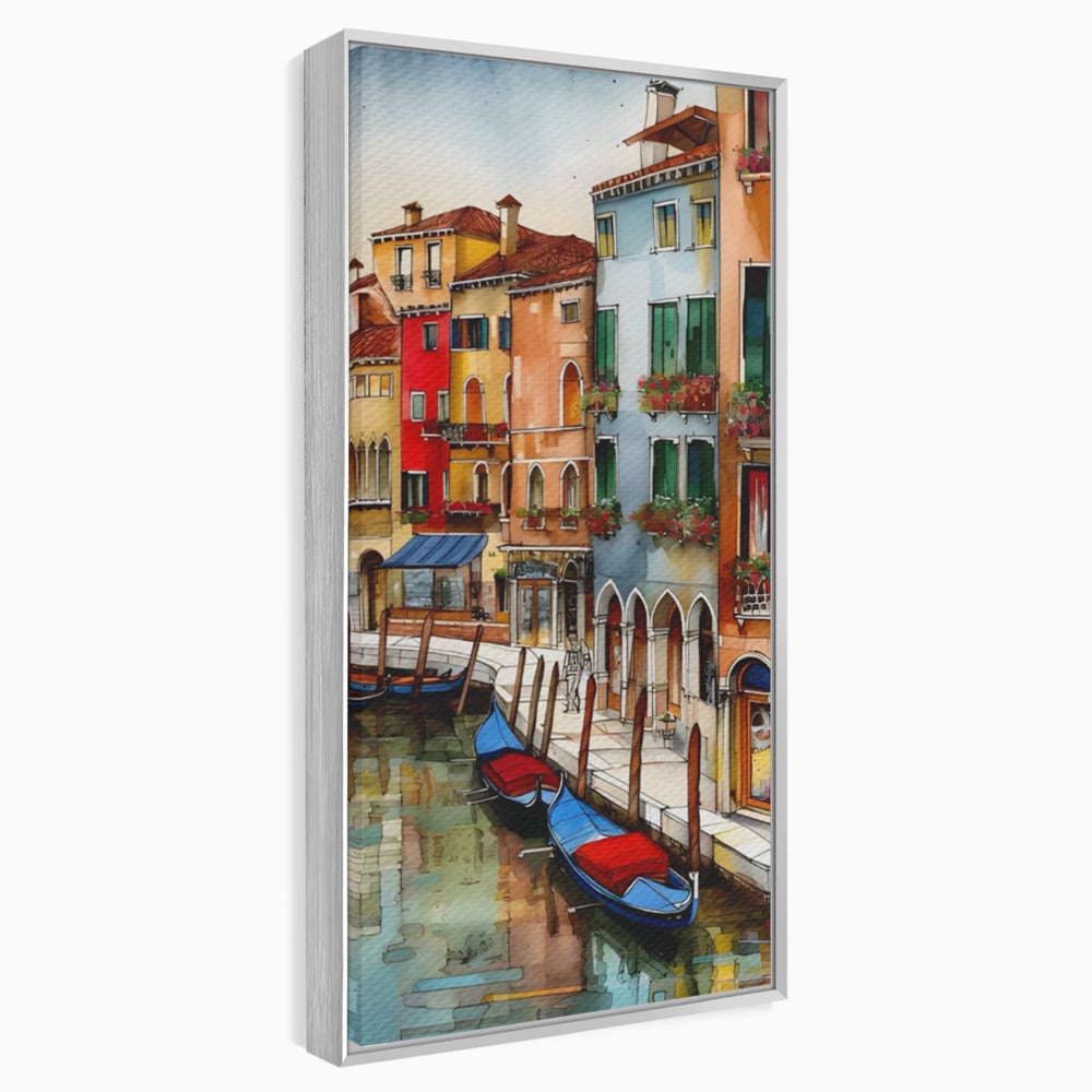 Leinwandbilder Premium LuxCanva® A1430, Die Architektur von Venedig , Zimmer, Stadt, Gondel, Gondel, Spaziergang, Urlaub, Ferien, Wohnen, lebendige Farben