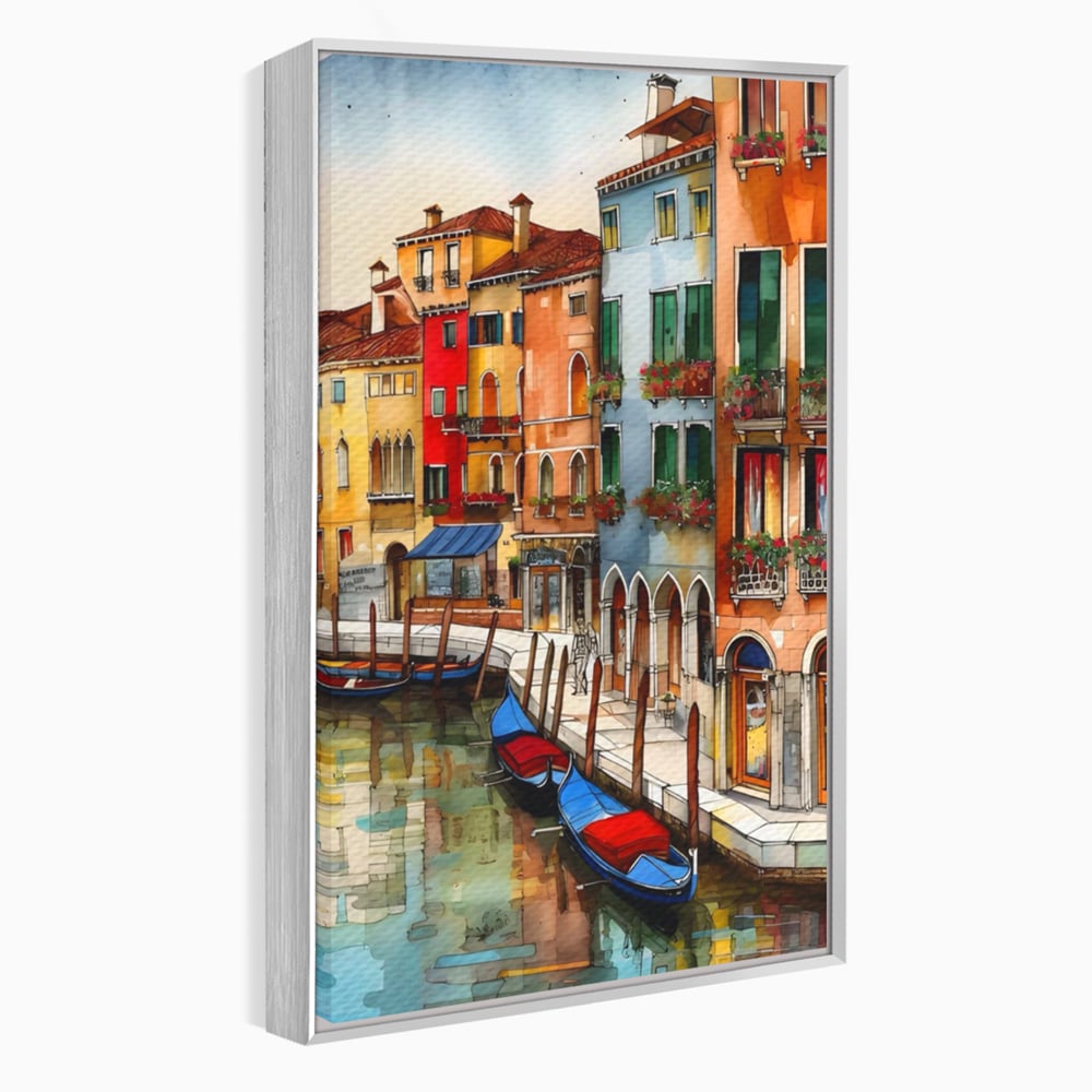 Leinwandbilder Premium LuxCanva® A1430, Die Architektur von Venedig , Zimmer, Stadt, Gondel, Gondel, Spaziergang, Urlaub, Ferien, Wohnen, lebendige Farben