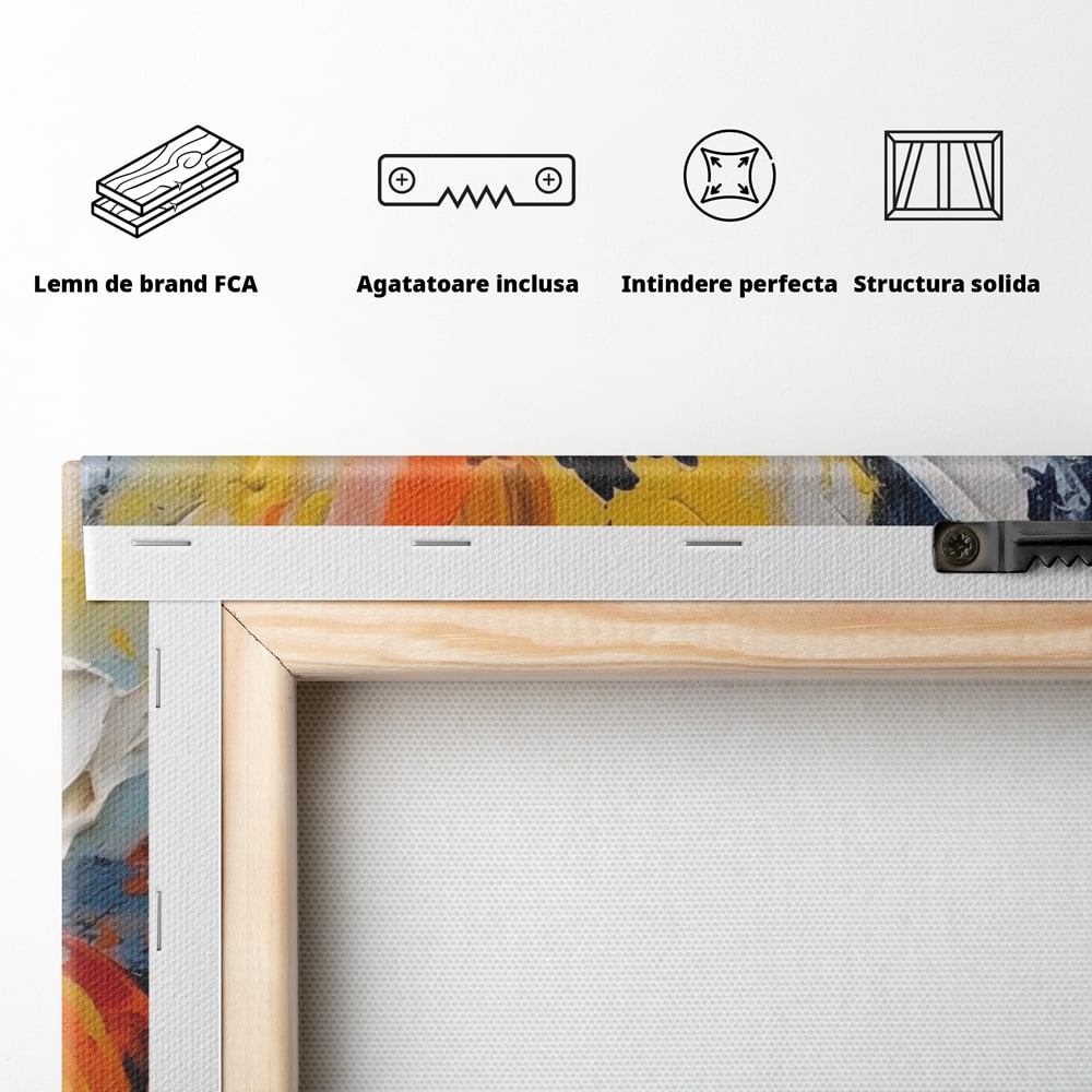 Tablou Canvas Premium LuxCanva® A1431, Pastel Flowers , Room, Floare, Abstract, Pictura, Decorativ, Living, Culori Vibrante