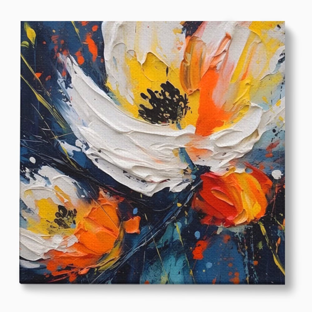 Tablou Canvas Premium LuxCanva® A1431, Pastel Flowers , Room, Floare, Abstract, Pictura, Decorativ, Living, Culori Vibrante