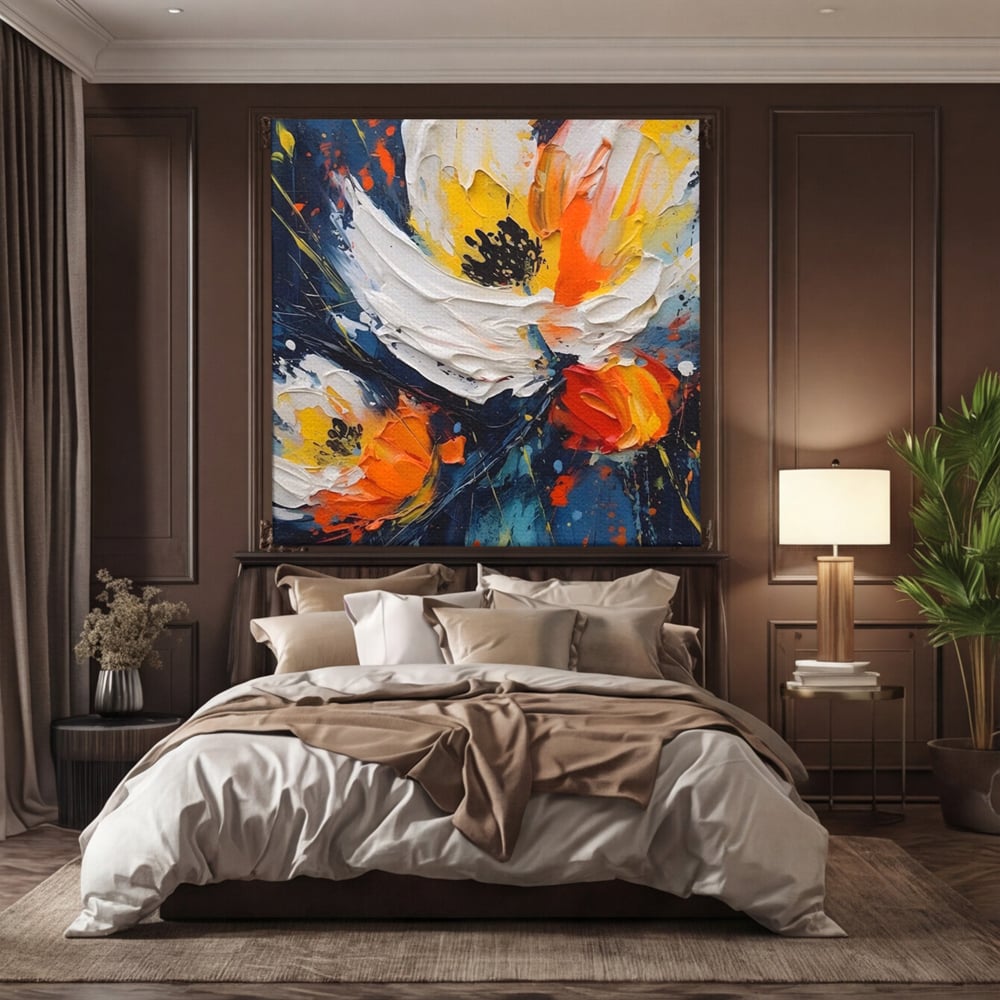 Tablou Canvas Premium LuxCanva® A1431, Pastel Flowers , Room, Floare, Abstract, Pictura, Decorativ, Living, Culori Vibrante