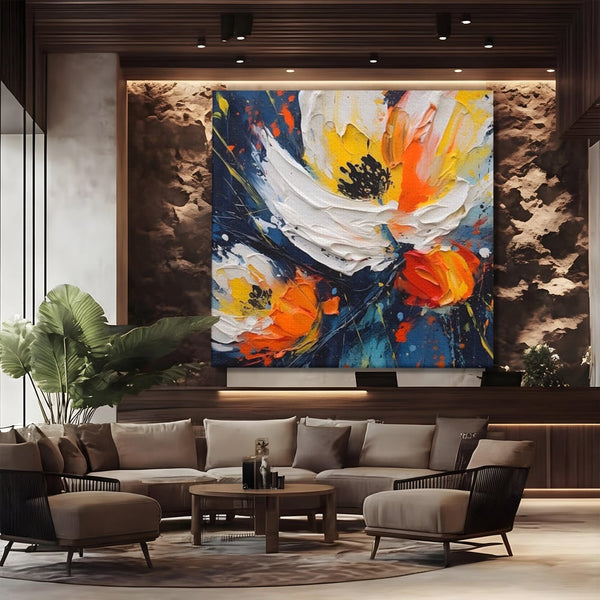 Tablou Canvas Premium LuxCanva® A1431, Pastel Flowers , Room, Floare, Abstract, Pictura, Decorativ, Living, Culori Vibrante